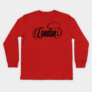 Inspired by London / Black Kids Long Sleeve T-Shirt